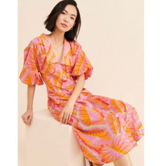 FARM Rio Dresses & Skirts - FARM RIO Bright Forest Midi Dress Size S